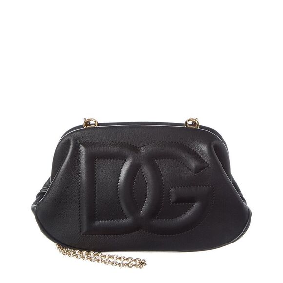Dolce & Gabbana Dg Logo Leather Clutch, Black - Picture 1 of 5
